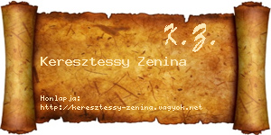 Keresztessy Zenina névjegykártya
